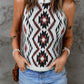Aztec Geometric Print Knitted Tank Top