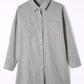 Gray Lightweight Shirt Style Beach Cover Up