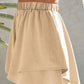 Khaki Ruffle Layered High Waist Flowy Shorts