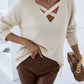 Autumn and winter fashion solid color sexy sweater