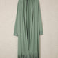 Green Fringe Knit Duster Cardigan