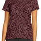 Red Cheetah Print O-neck Short Sleeve T Shirt