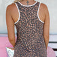 Sequin Chest Pocket Leopard Back Tank Top