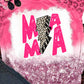 Pink MAMA Lightning Leopard Bleach Print Short Sleeve T Shirt