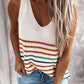 Stripes White Knit Tank Top