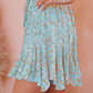 Ruffled Floral Mini Skirt