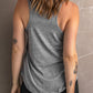 V Neck Racerback Tank Top with Pocket