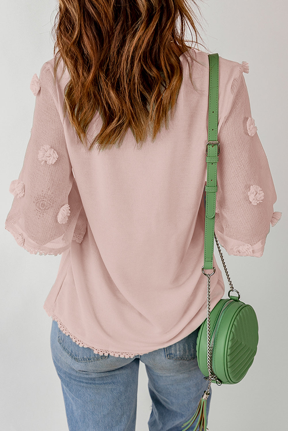 Crew Neck Kimono Sleeve Knit Top