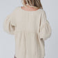 Textured Bubble Sleeves Top