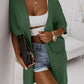 Dolman Half Sleeve Pocketed Long Cardigan