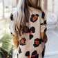 Ruched Short Sleeve Leopard Print Blouse
