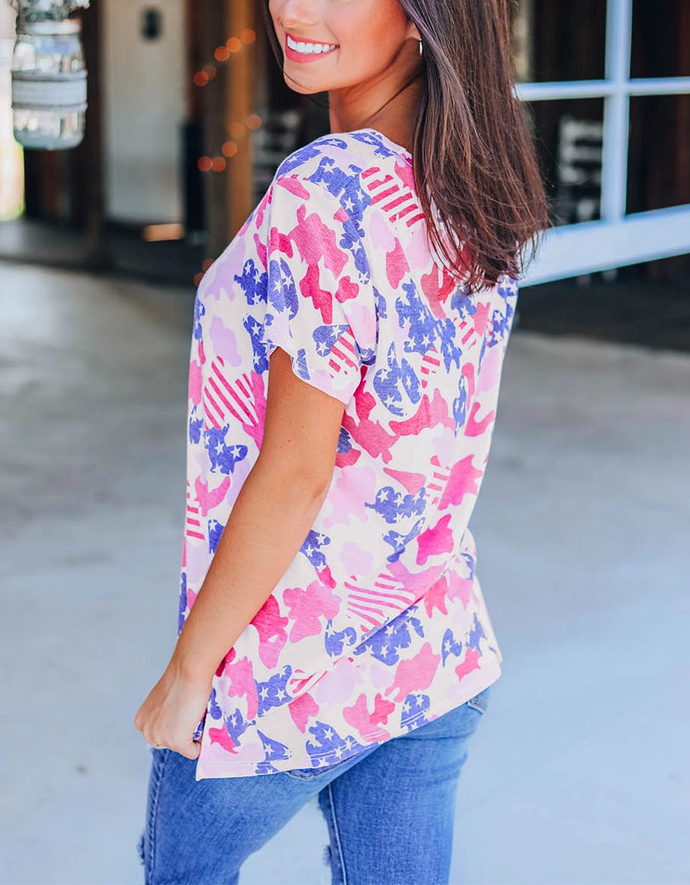 American Flag Camo Tee