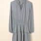 V Neck Long Sleeve Ruffle Tiered Mini Dress