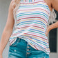Colorful Striped Halter Tank Top