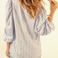 Floral Print Ruffles Puff Sleeve Blouse