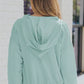 Loose Fit Ribbed V Neck Hoodie