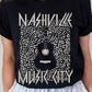 Black NASHVILLE MUSIC CITY Leopard Graphic Print Tee