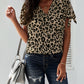 Leopard V Neck Twist Top