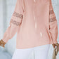 Lace Crochet Button-up Long Sleeve Shirt