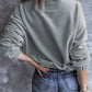 Turn-down Collar Long Sleeve Zipper Fleece Pullover Sweatshirt