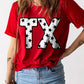 Red Stars TX Graphic Cuffed Sleeve T-shirt
