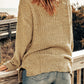Apricot Porncorn Drop Shoulder Pullover Knit Sweater