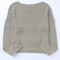 Apricot Solid Drop Shoulder Pullover Sweater