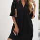 Ruffled Sleeve Shift Dress