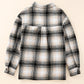 Black Vintage Plaid Fleece Lining Jacket