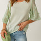 Crew Neck Kimono Sleeve Knit Top
