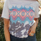 Multi-color Aztec Geometric Print T-shirt