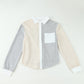 Contrast Trim Colorblock Knit Shirt