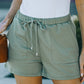 Drawstring Elastic Waist Pocketed Shorts