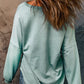 Buttoned V Neck Cotton Loose Fit Top