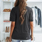 Letter Print Distressed Tee