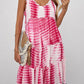 Tie-dye Tiered Ruffled Flowy Slip Dress