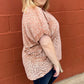 Pink Plus Size Ombre Glitter Leopard T-shirt