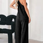 Loose Fit Side Pockets Spaghetti Strap Wide Leg Jumpsuit