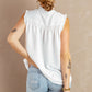 Frilled Tank Top with Buttons