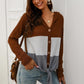 Fall/Winter V-neck knitted sweater for women