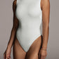 White Mock Neck Sleeveless Knit Bodysuit