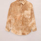 Tie Dyed Loose Corduroy Shirt