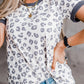 Gray Trim Leopard Tee