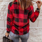 Long Sleeve Plaid Paneled Sweatshirt