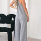 Loose Fit Side Pockets Spaghetti Strap Wide Leg Jumpsuit