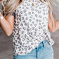 Gray Trim Leopard Tee
