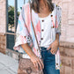 Print Open Front Bell Sleeve kimono