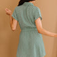 Dot Shirt Collar Short Sleeve Mini Dress