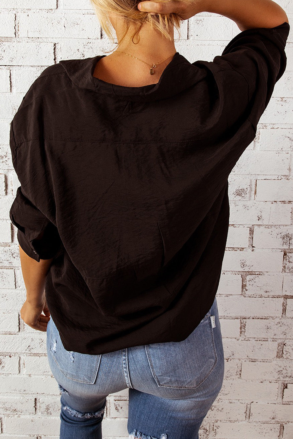 Collared 3/4 Sleeve Shirt