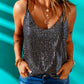 Gray Sequin Tank Top